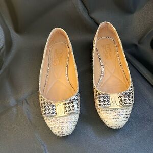 Ferragamo suede ballet flats 8.5